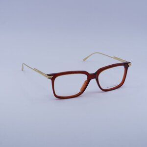 Bottega Veneta BV1009O 004 Eyeglasses Burgundy/Gold 54mm Square Frame